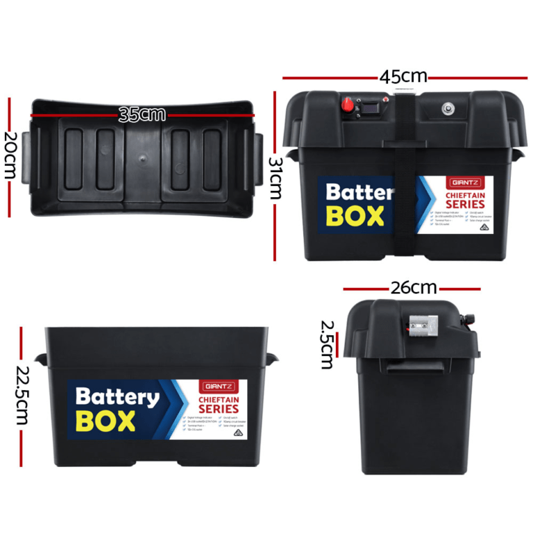 12v Deep Cycle Battery Box dimensions