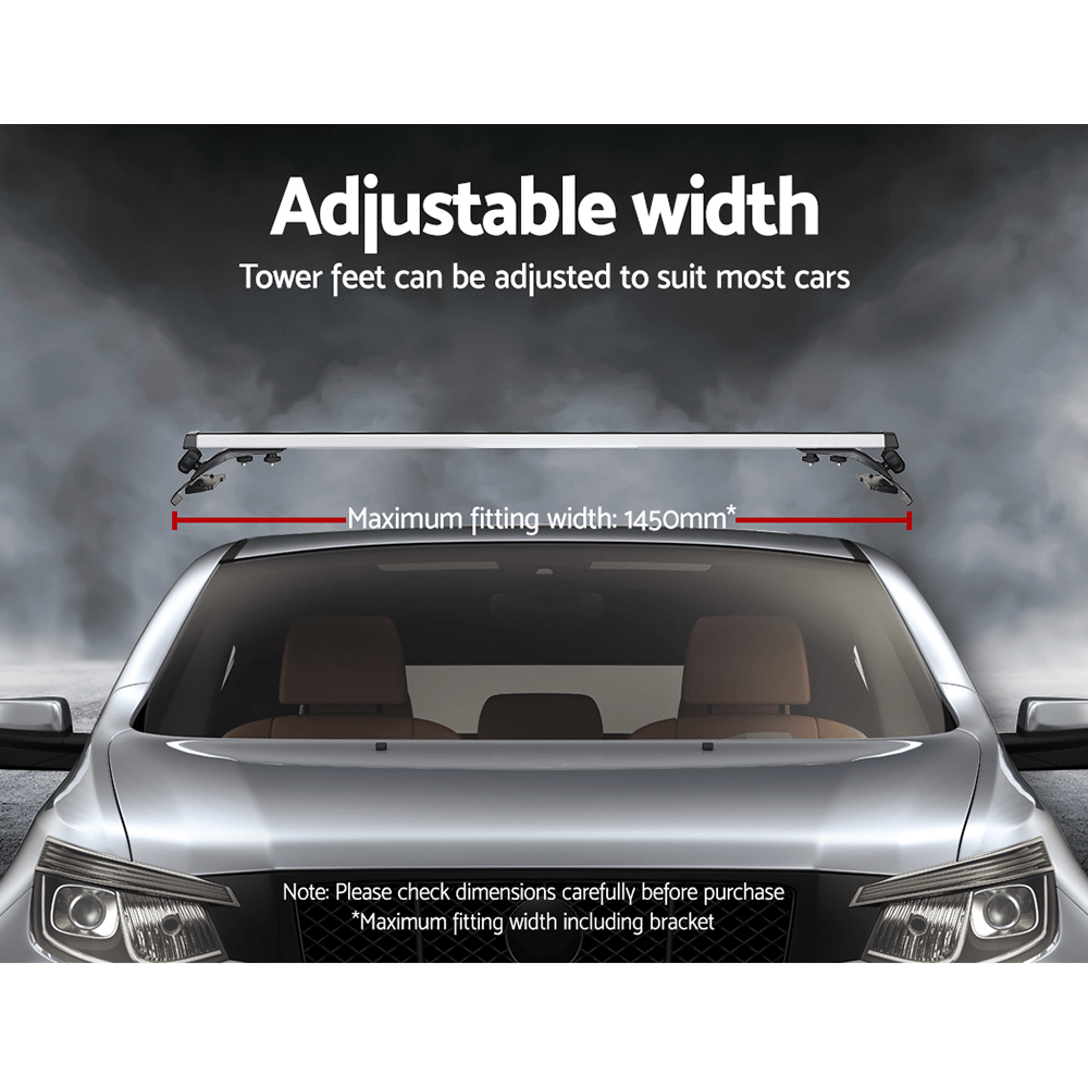 Universal Roof Rack No Rails 1450mm Outdoor Accessories & Equipment