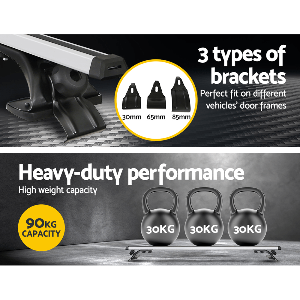 Universal Roof Rack No Rails 1450mm Outdoor Accessories & Equipment