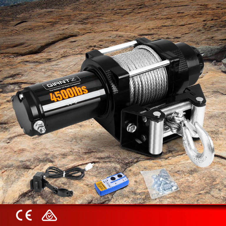 Electric Winch with Wireless Remote features kit