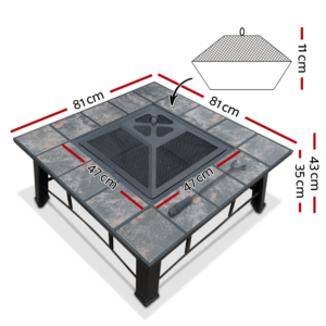 Tile Fire Pit dimensions