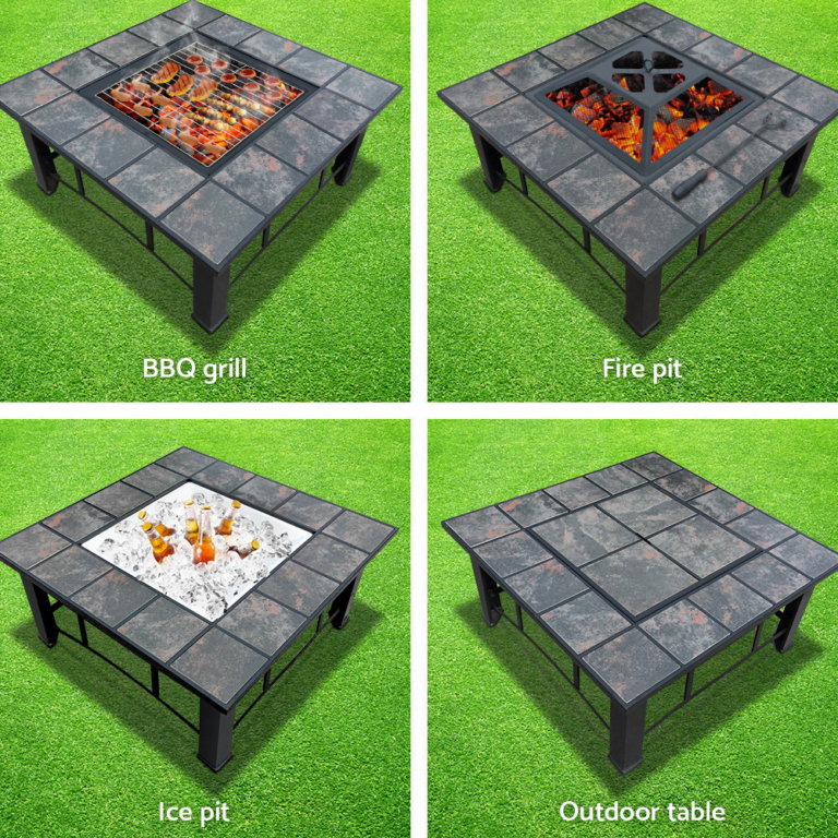 Fire Pit BBQ Table and Ice Pit