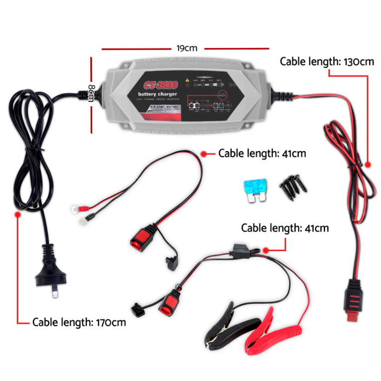 Smart Battery Charger 3.5A-dimensions