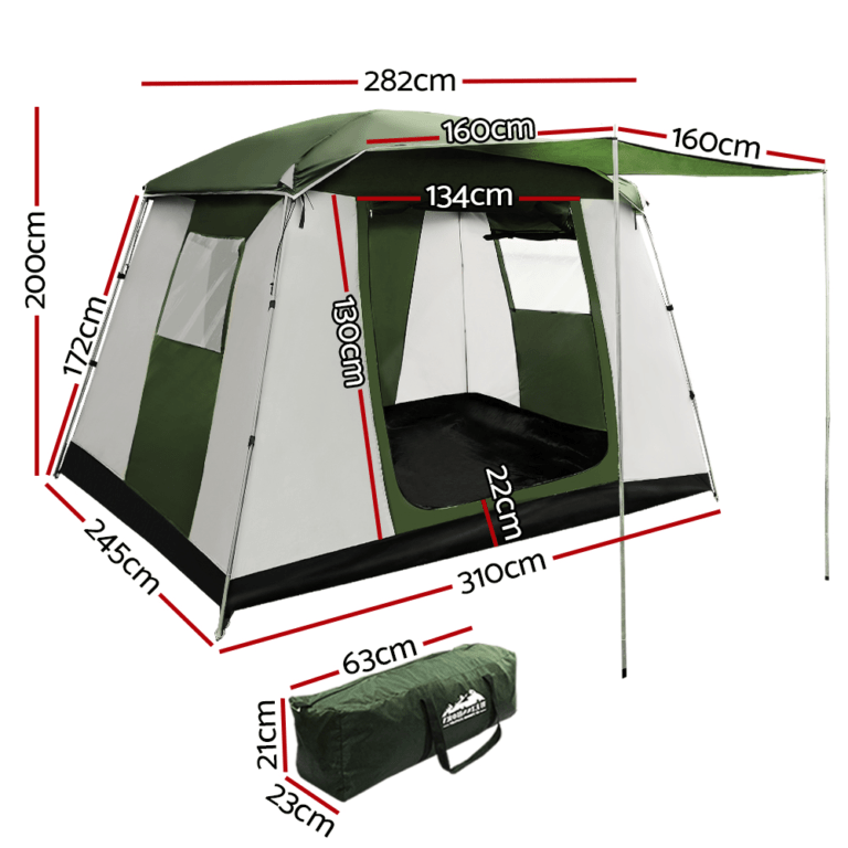 6 Person Instant Up Tent dimensions