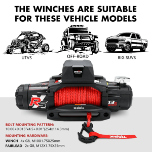 X-BULL Electric Winch 13000LBS suitable vehicles