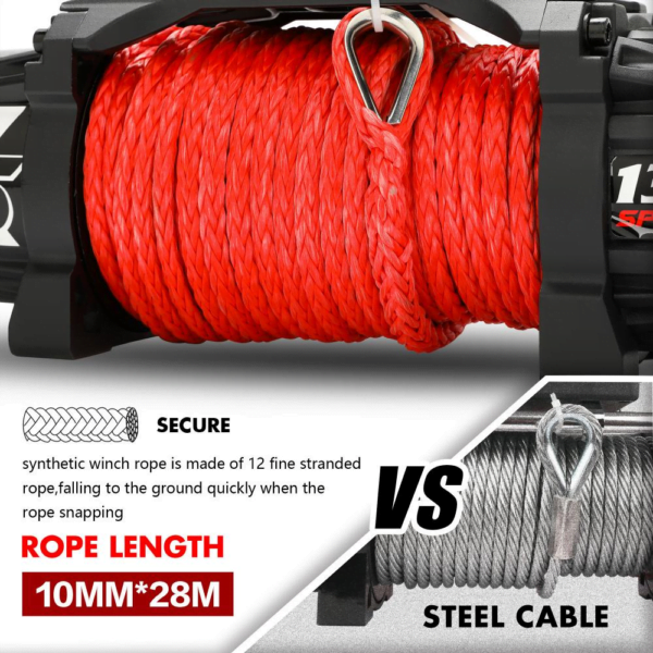 X-BULL Electric Winch 13000LBS synthetic rope