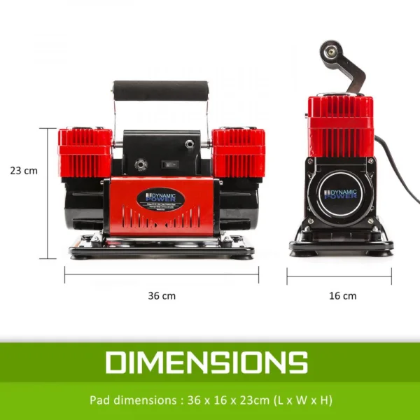 Heavy Duty 12v Portable Air Compressor dimensions