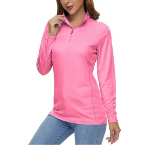 Ladies Fishing Shirt Rose Red