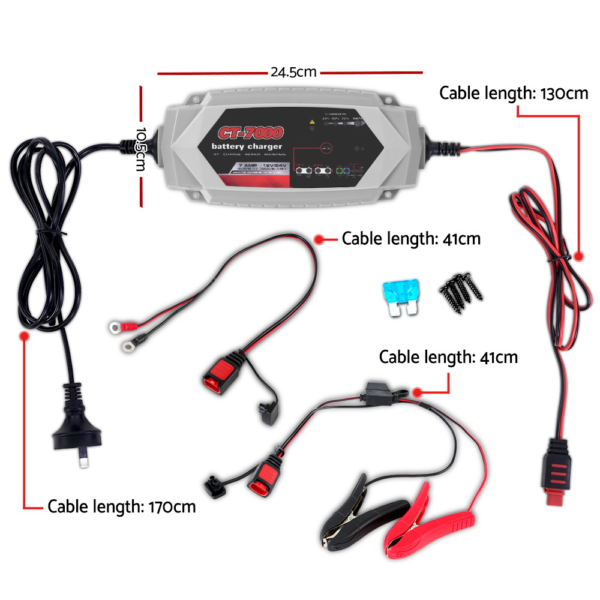 Smart Battery Charger 7A-dimensions