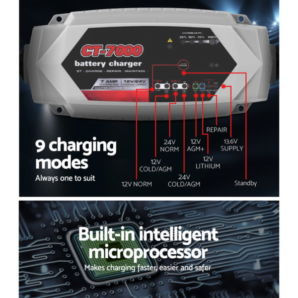 Smart Battery Charger 7A-stages