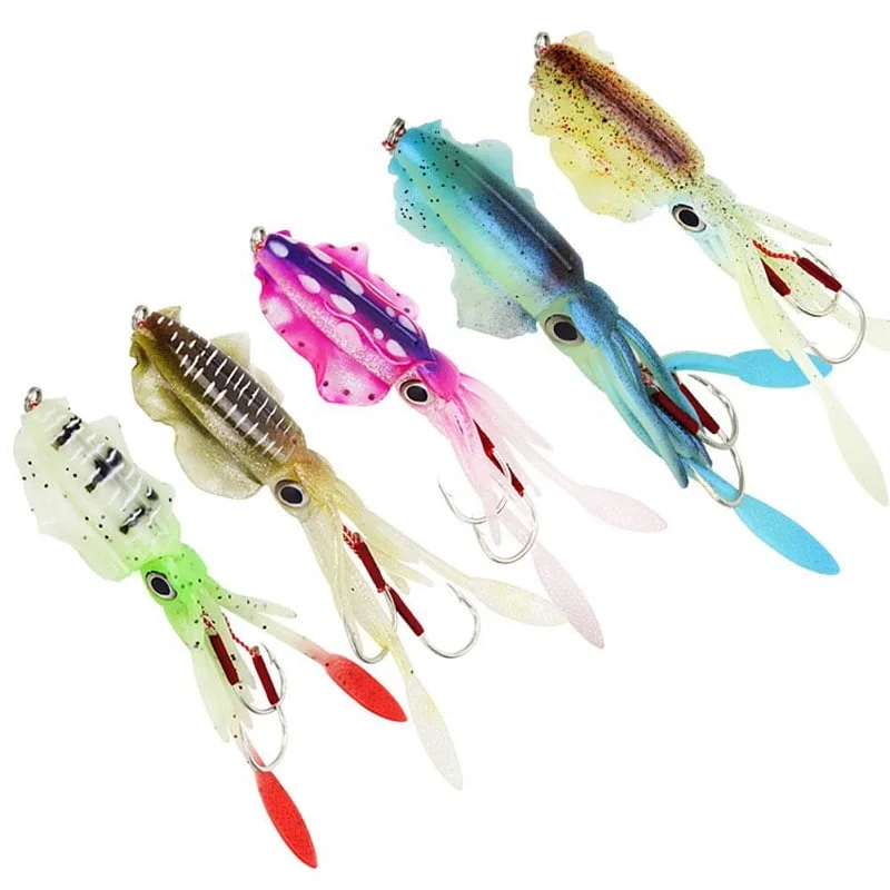 Saltwater Fishing Squid Lure Soft Plastic Octopus Lure Bait Length