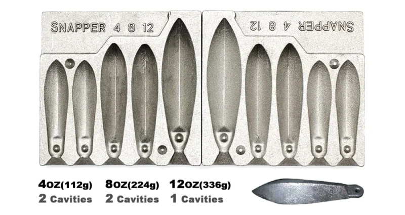 Fishing Sinker Mould - Snapper Sinkers Large