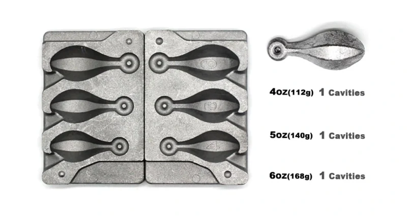 Fishing Sinker Mould - Snapper Sinkers med