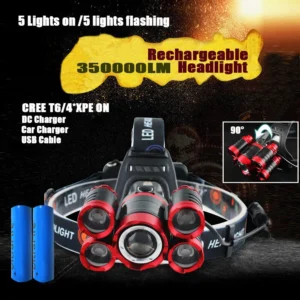 Rechargeable Headlamp 350000 lumens main