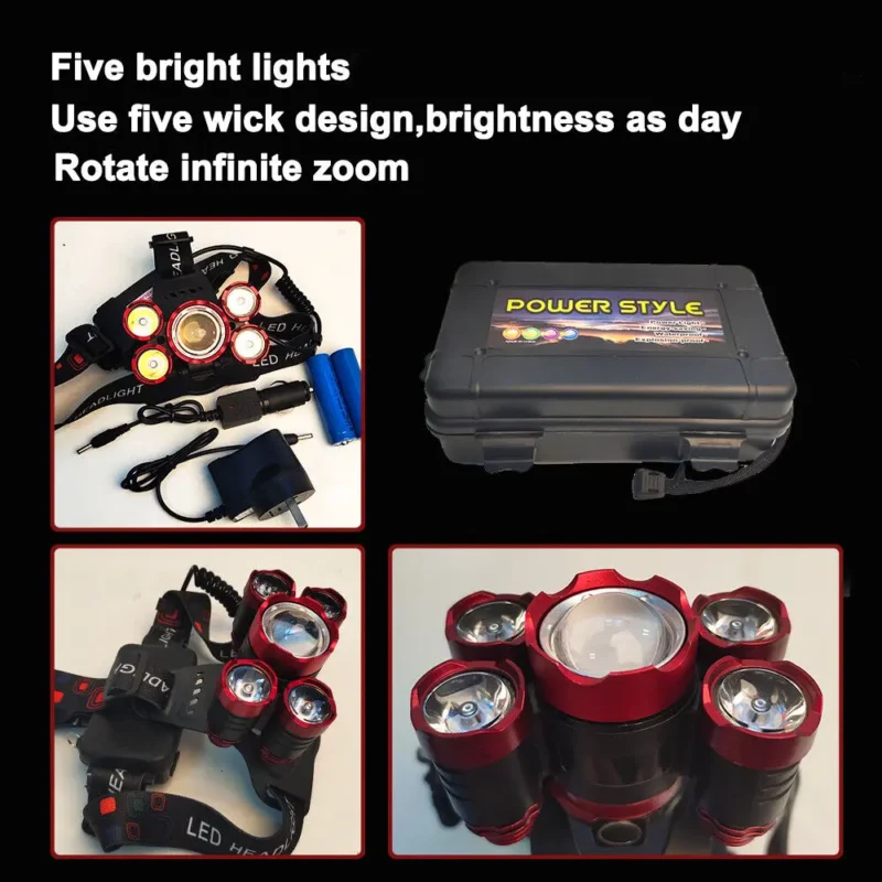 Rechargeable Headlamp 350000 lumens power style