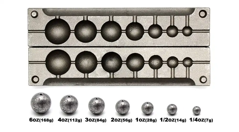 Fishing Sinker Mould - Ball Sinker Combo 02